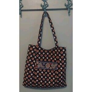 ! Vera Bradley Tote in "Night Owl"  Outside Pocket Snap Closure 2 Strap Handle